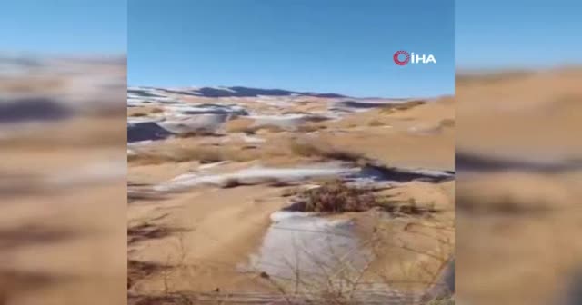 Sahra Çölü'ne kar yağdı