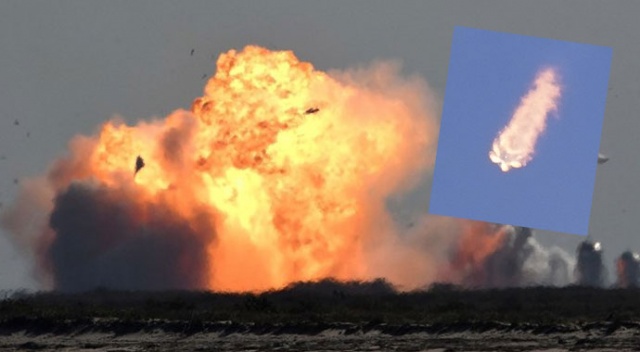 SpaceX'in uzay aracı iniş sırasında patladı, işte o anlar
