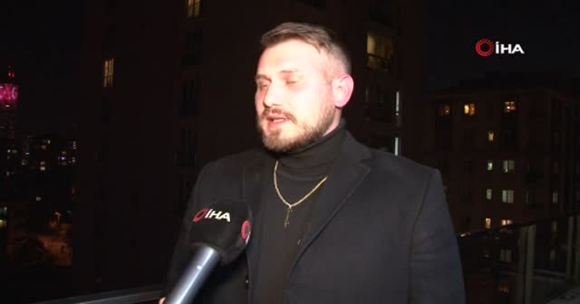 Ataşehir'de koronavirüs tedavisi gören babaya oğlundan ‘vinç’ sürprizi