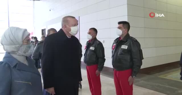 Cumhurbaşkanı Erdoğan pilotlarla bir araya geldi