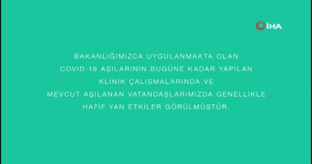 Bakan Koca'dan, Covid-19 aşılarının yan etkilerine dair paylaşım