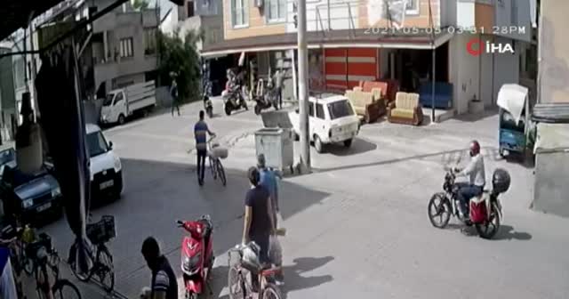 Elektrikli bisiklet çalan hırsızlar hem kameralara hem de polise yakalandı