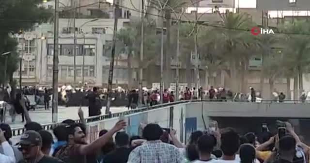 Irak'ta kanlı protesto: 1 ölü, 45 yaralı