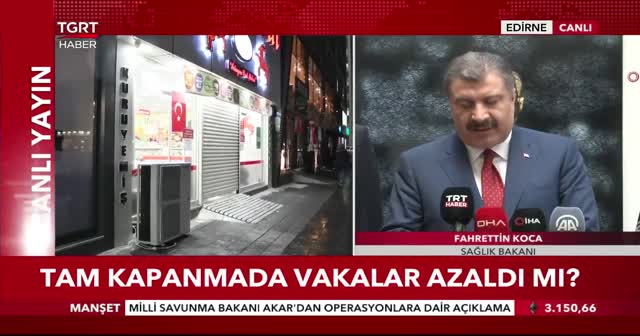 Koca: Hastaneye başvuranların sayısı yarı yarıya düştü