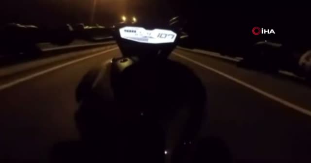 Motosikletli gencin hayatını kaybettiği kaza kamerada