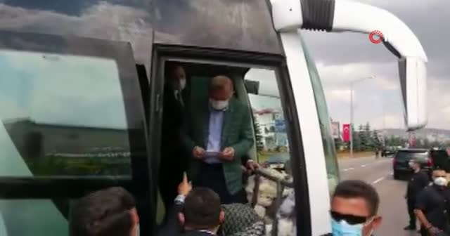 Erdoğan'a Erzurum’da karşılama töreni
