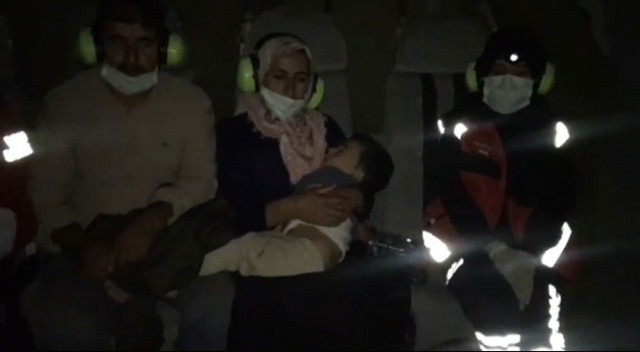2 yaşındaki bebeğin parmağı koptu! Polis helikopteri bebek için havalandı