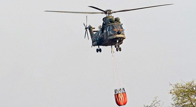 Yangın söndürme çalışmalarına Sikorsky de katıldı
