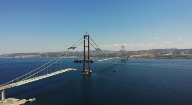 1915 Çanakkale Köprüsü’nde sona yaklaşıldı! 53'üncü tabliye bloğu yerleştirildi