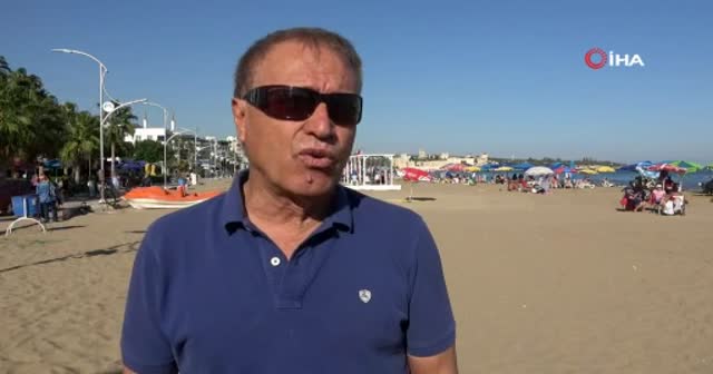 Kızkalesi’nde hava sıcaklığı 33 dereceyi buldu! Tatilciler sahillere akın etti