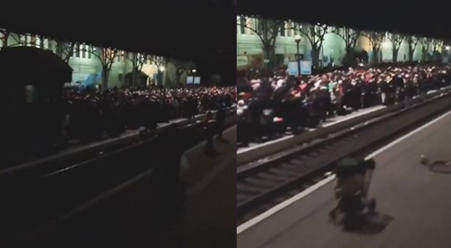 Polonya'ya gitmek isteyen Ukraynalılar tren istasyonlarına akın etti