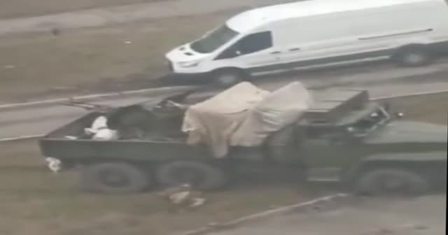 Rus askerlerinin pusuya düşürüldüğü anlar kamerada