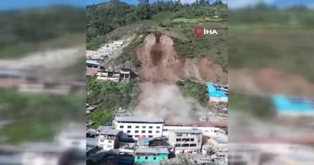 Peru’da feci olay! Toprak 80 tane evi yuttu