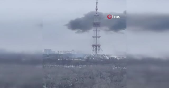 Rusya Kiev'deki televizyon kulesini vurdu: 5 kişi öldü, 5 kişi yaralandı