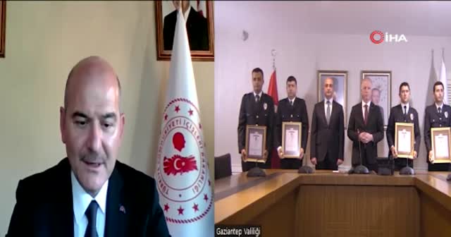 Soylu’dan Gaziantep'teki saldırı girişimine anında müdahale eden polislere ödül