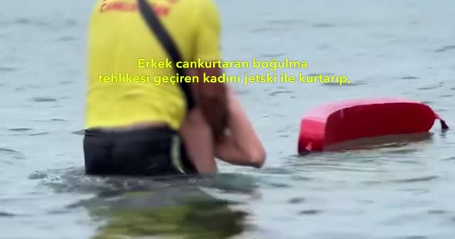 Kadınlar plajına erkek cankurtaran! Boğulma tehlikesine müdahalenin ardından ortalık karıştı...