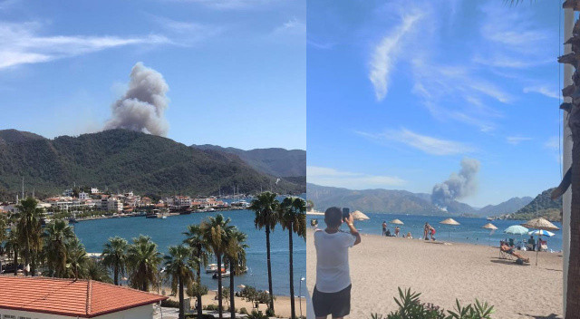 Marmaris'te orman yangını! Havadan ve karadan müdahale ediliyor