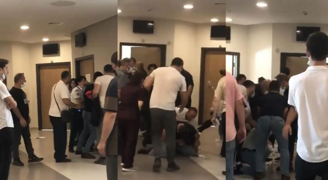 Utandıran görüntüler! Hastanede 'sıra' kavgası anbean kamerada