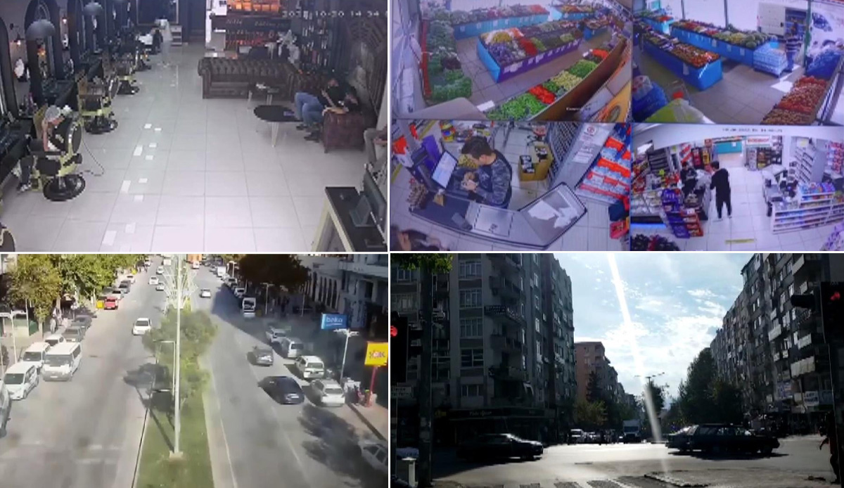 Kahramanmaraş'taki deprem anı saniye saniye kameralarda!
