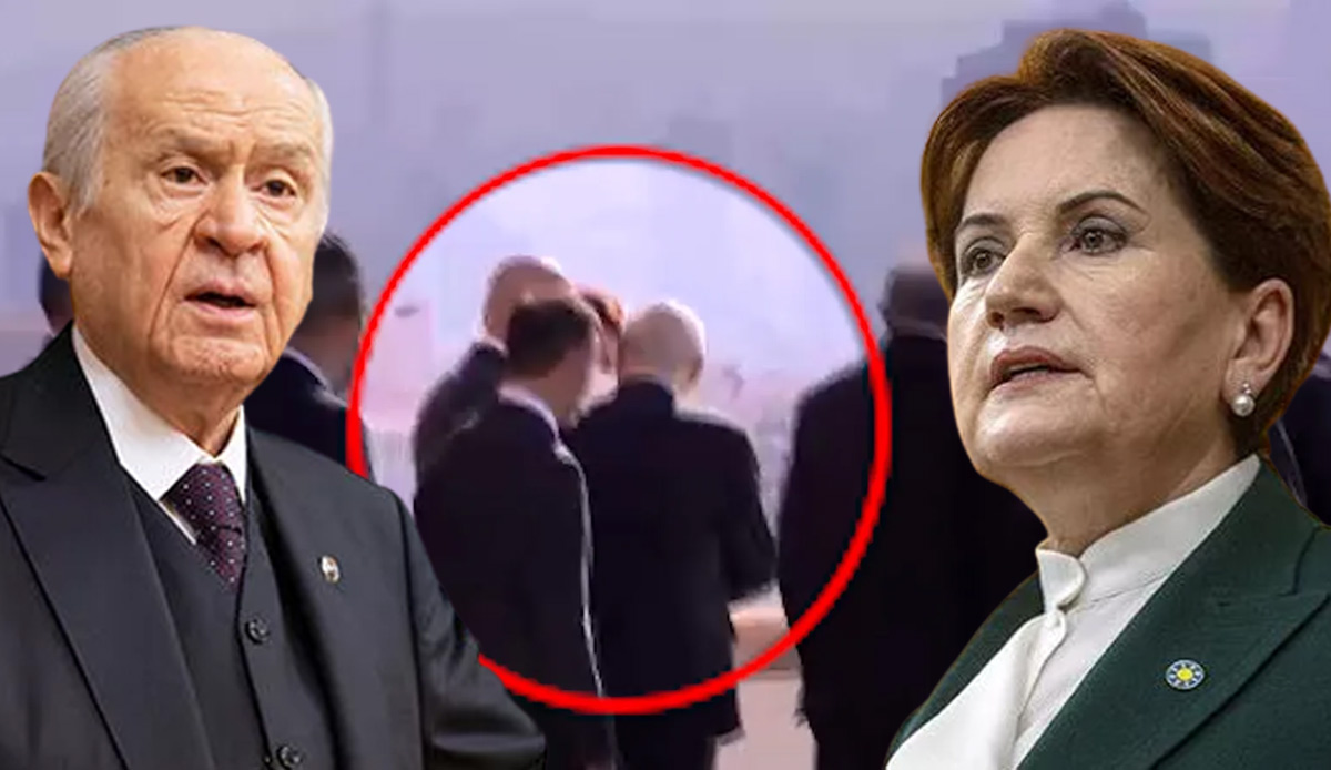 MHP Lideri Bahçeli ile Meral Akşener Anıtkabir ziyaretinde tokalaşıp ayak üstü sohbet etti