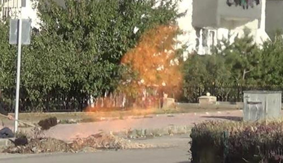 Erzurum'da panik dakikalar! Alevler bir anda yükseldi, doğalgaz patlaması korkuttu