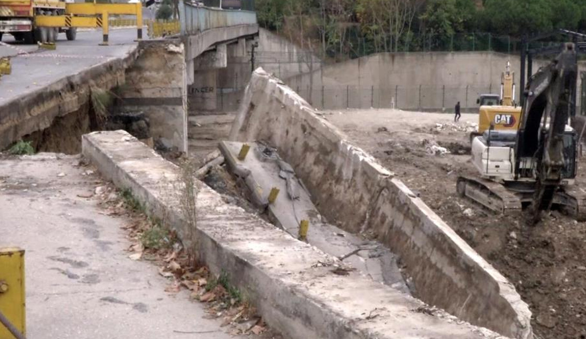 Bakırköy’de pazar yeri inşaatında istinat duvarı çöktü