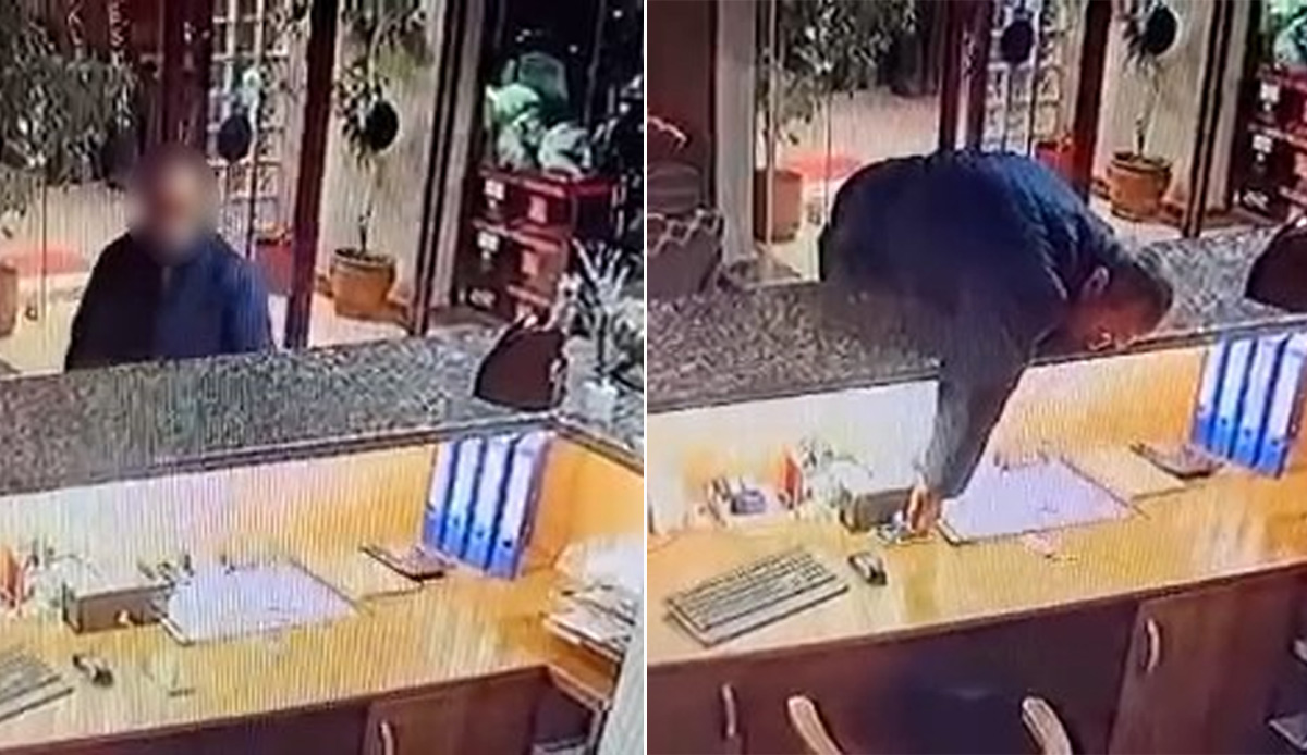 Kısa boylu hırsızın azmi pes dedirtti... Müşteri gibi geldi, 40 bin liralık telefonu zıplayarak çaldı