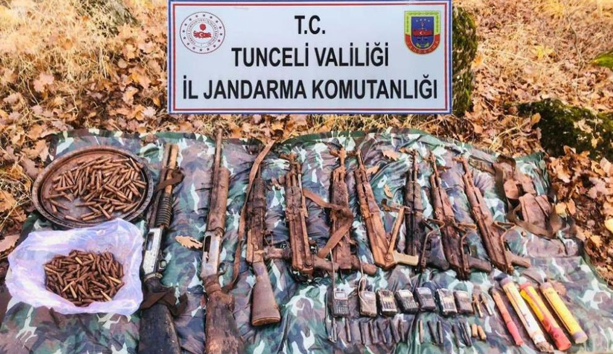 Tunceli’de teröristlere ait sığınak ve mühimmat ele geçirildi