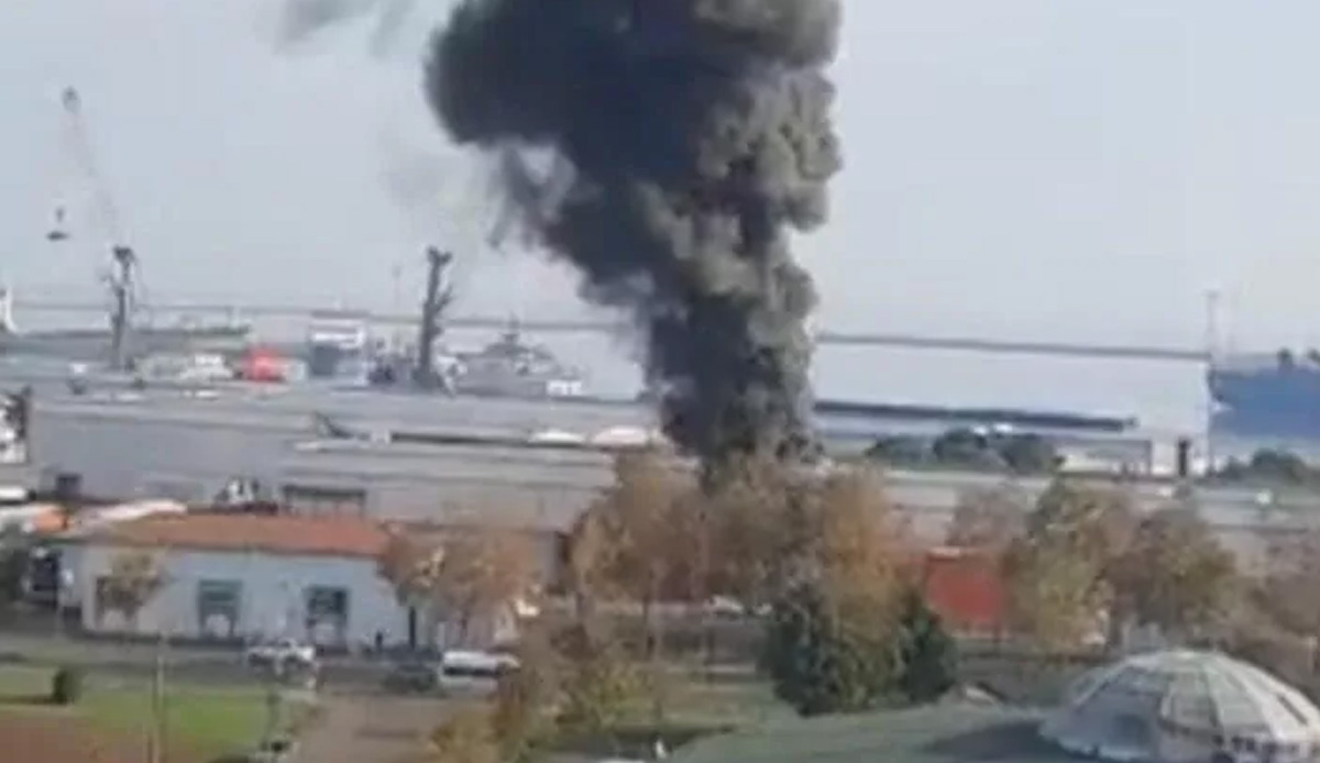 Samsun Limanı'nda korkutan patlama