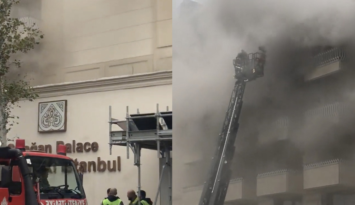Çırağan Sarayı'nda yangın çıktı!