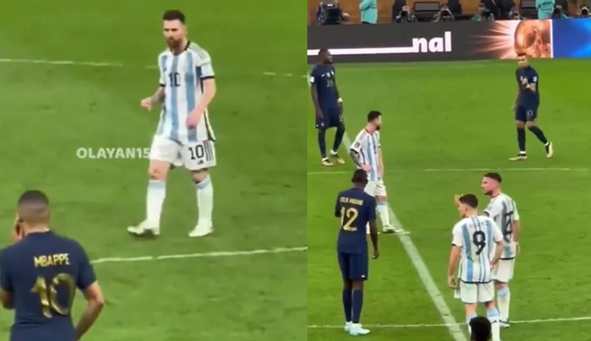Muhteşem finalde Messi'den Mbappe'ye olay hareket! Mbappe'den karşılık gecikmedi