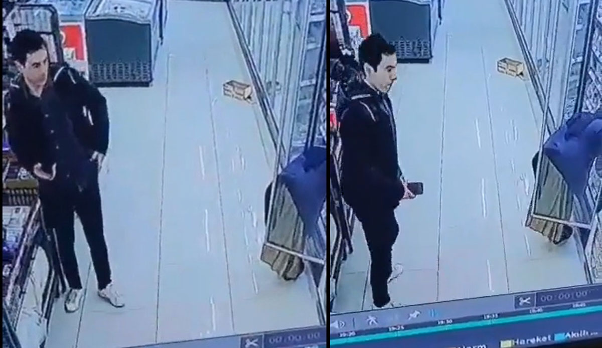 Markette iğrenç taciz anbean kamerada! Kadını kıyafetinin altından cep telefonuyla çeken kişi komiser çıktı