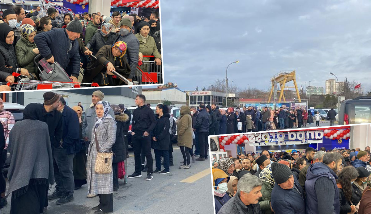 İndirimi duyan koştu: Kuyruğun sonu yok!
