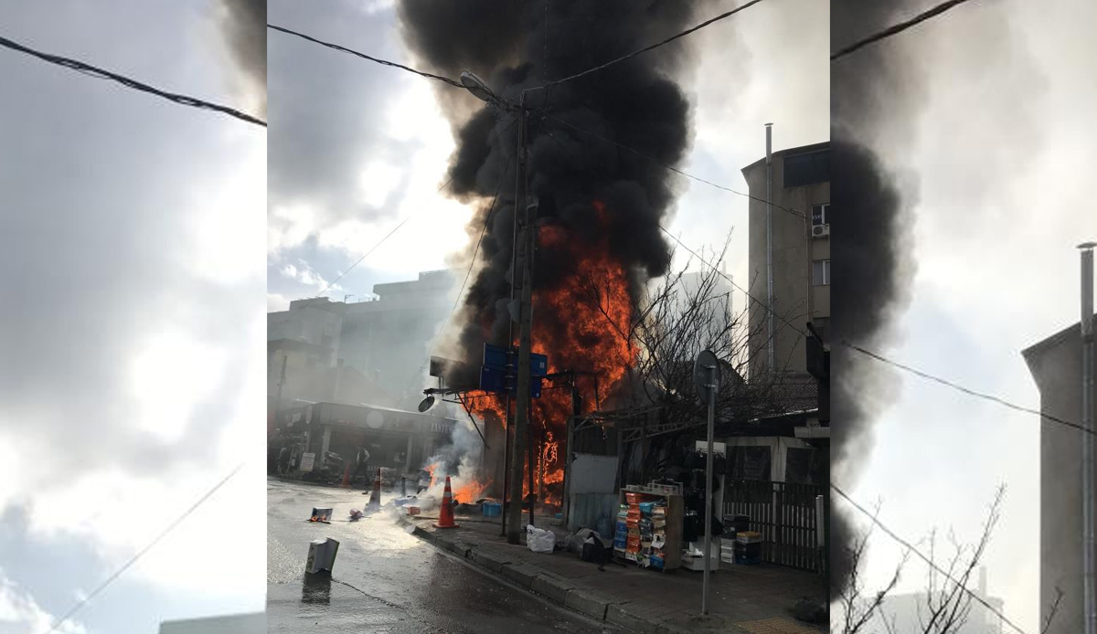 Beykoz'da yangın! Mağaza kullanılamaz hale geldi