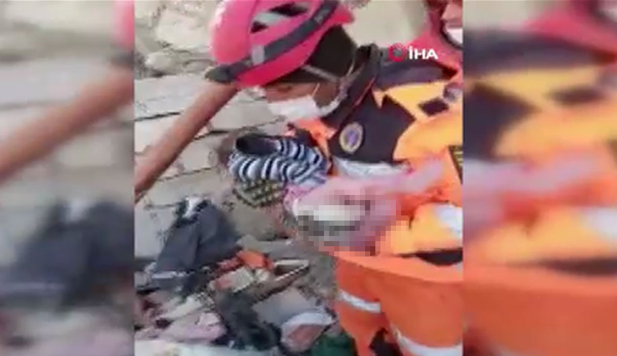 Umutlar tükenmiyor! Minik bebek askerlerin kucağında yaşama tutundu