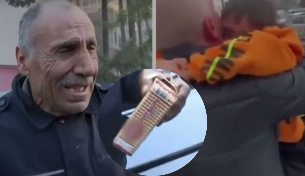 Cebindeki bisküvi ile bekleyen baba evladına kavuştu
