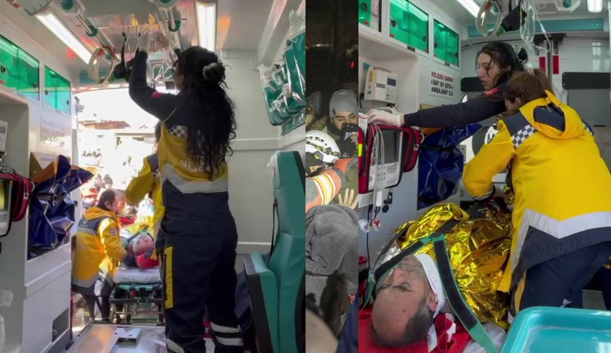 130 saat sonra enkazdan çıktı, ambulanstaki sözleri herkesi ağlattı