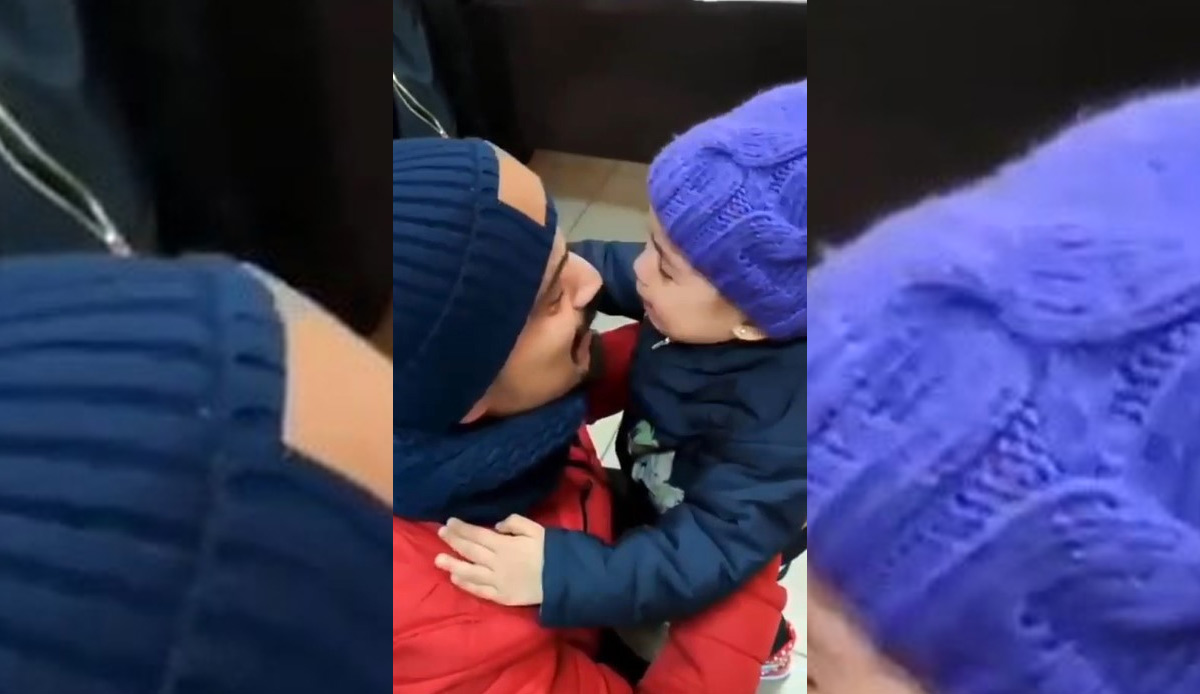 Yürek yakan buluşma! Bu kez sevinç gözyaşları vardı: Depremde ayrı düşen baba ve minik kızı kavuştu