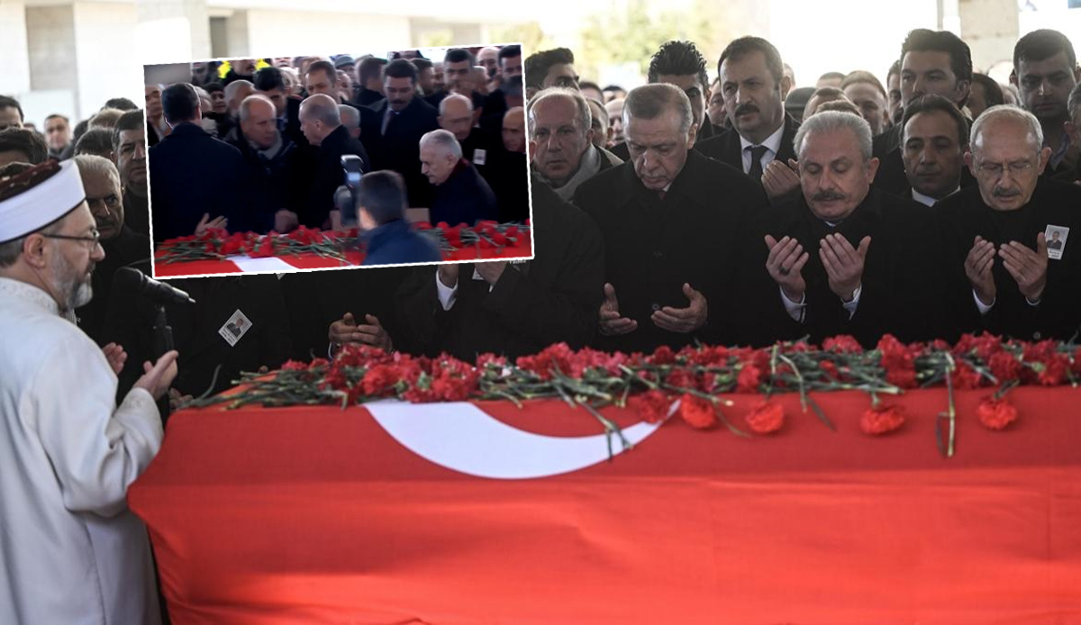 Cumhurbaşkanı Erdoğan Deniz Baykal'ın cenazesinde Kılıçdaroğlu, İmamoğlu ve Davutoğlu'nun elini sıkmadı