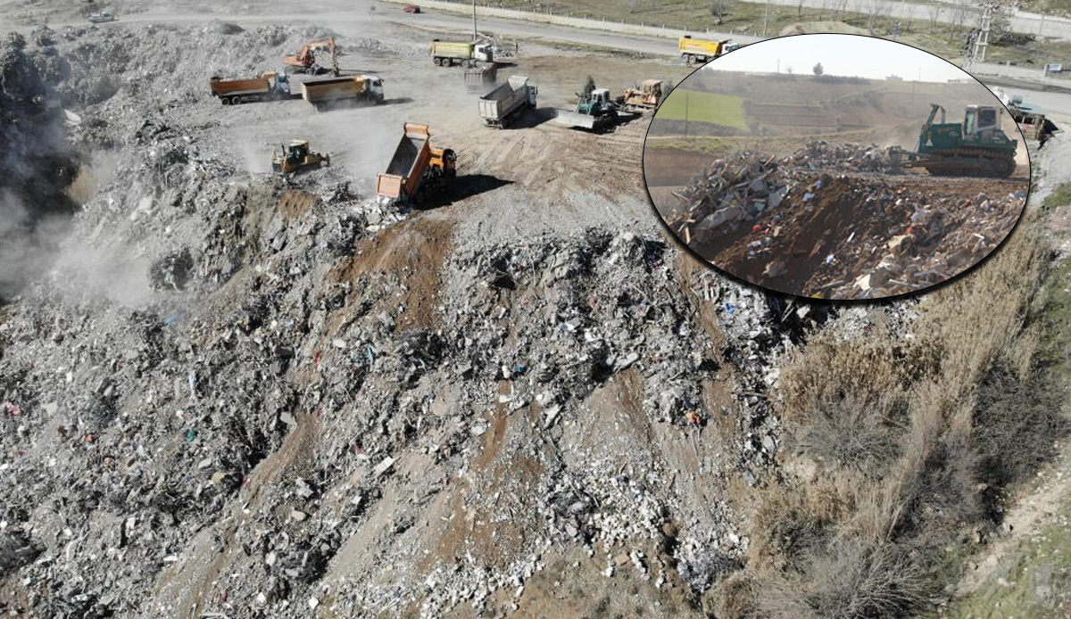 Adıyamanda acı görüntü: Enkaz dağ gibi büyüyor