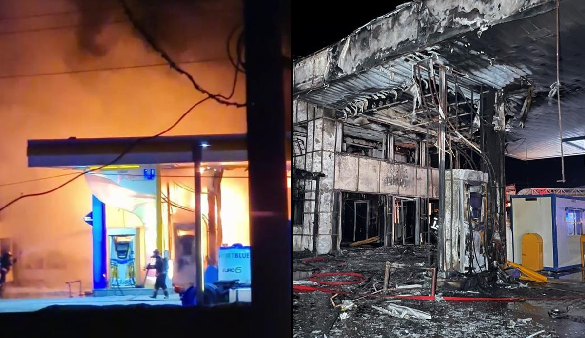 Sakarya'da facianın eşiğinden dönüldü! Akaryakıt istasyonu alev alev yandı