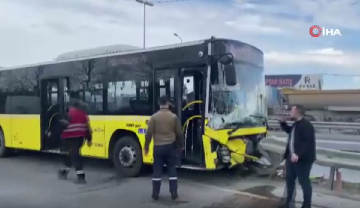 İETT otobüsü kaza yaptı: Yaralılar var