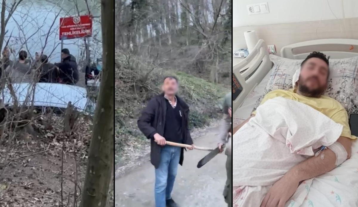 Kemerburgaz'da korkunç olay! Odun istediler, baltalı saldırıya uğradılar: Başına vurulan genç felç kaldı, o korkunç anlar anbean kamerada