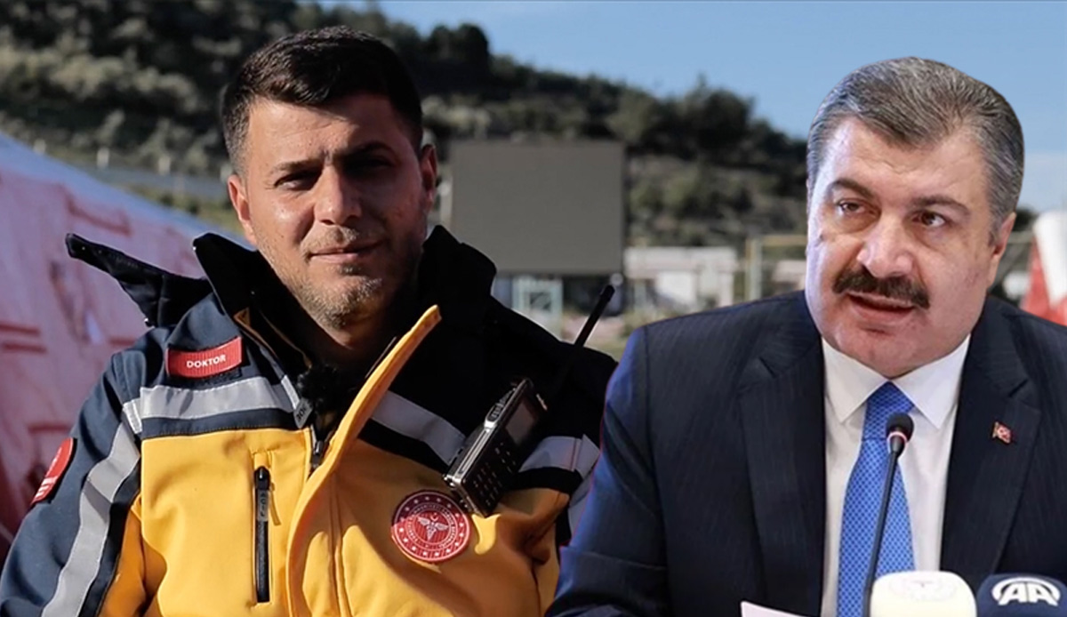 Bakan Koca'dan deprem bölgesinde görev yapan doktor paylaşımı
