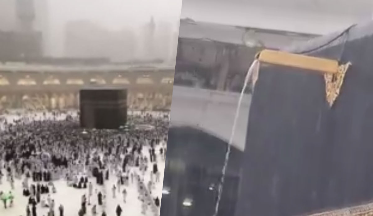 Kabe'de sağanak altında tavaf