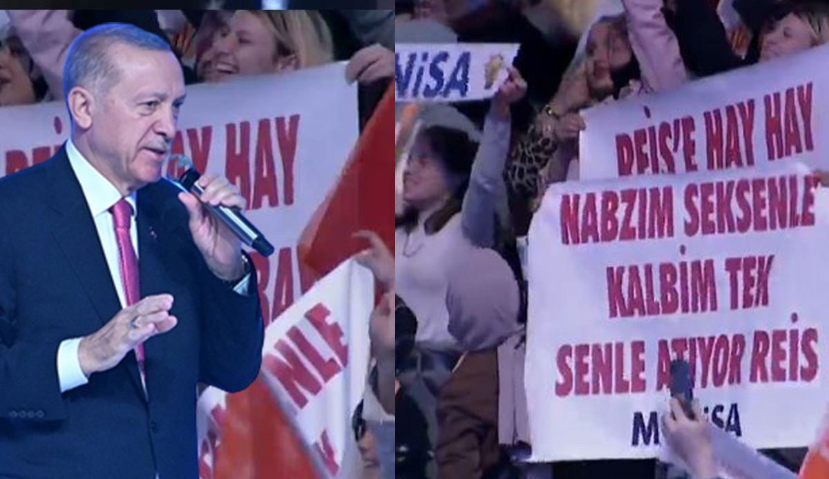 “Reis’e hay hay Kemal’e bay bay” Cumhurbaşkanı Erdoğan bu pankarta kayıtsız kalmadı