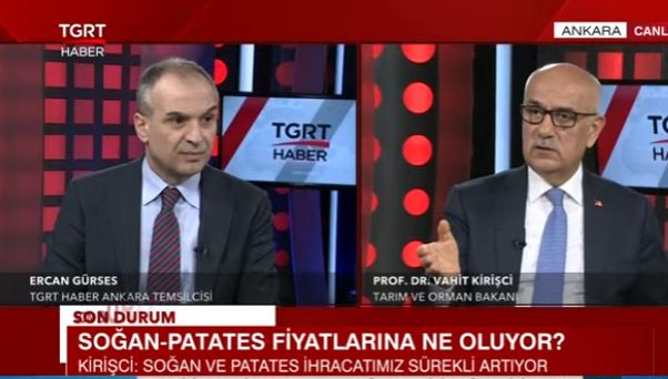 Tarım Bakanı Vahit Kirişci önemli açıklamalar: Soğanı stoklayıp tekrar piyasaya sürmeye çalışan fırsatçılar var
