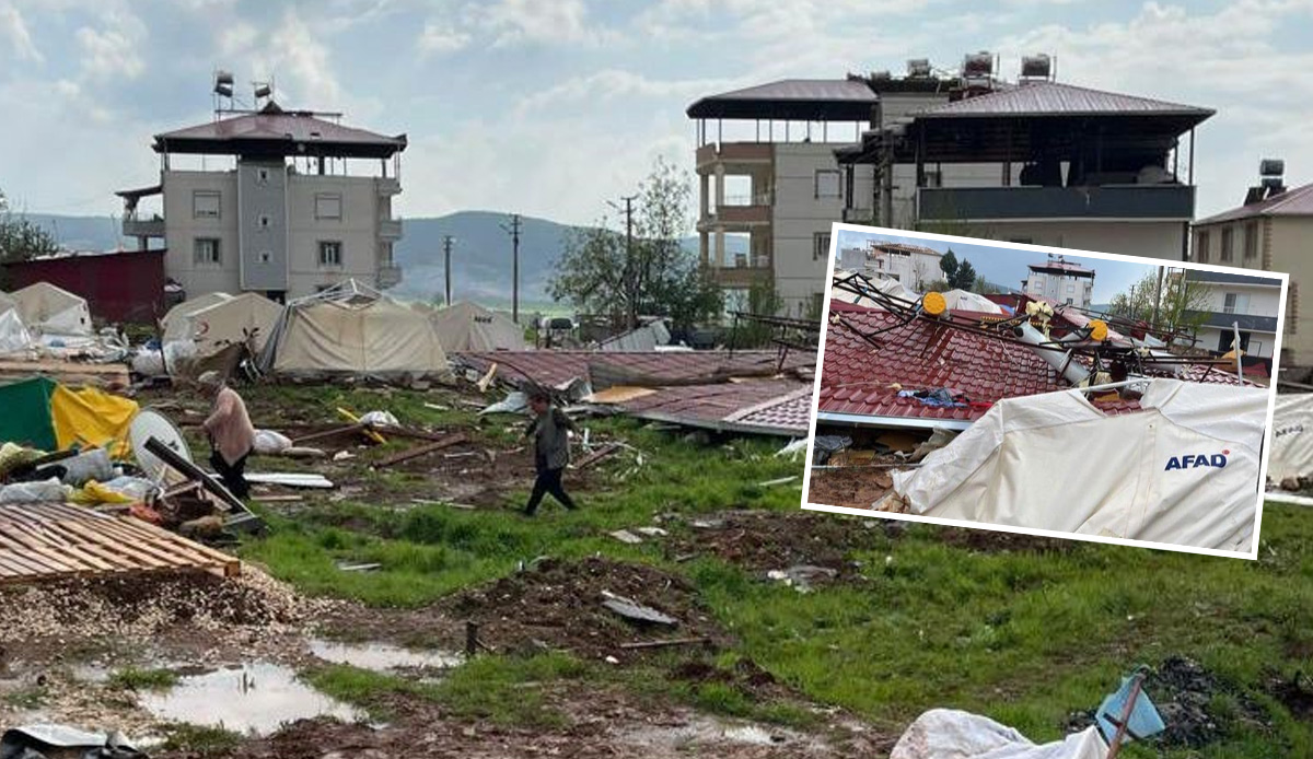 Kahramanmaraş Pazarcık'ta fırtına çatıları uçurdu: 4 yaralı görseli