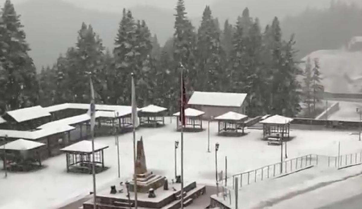 Ilgaz Dağı'nda nisan ayında kar sürprizi