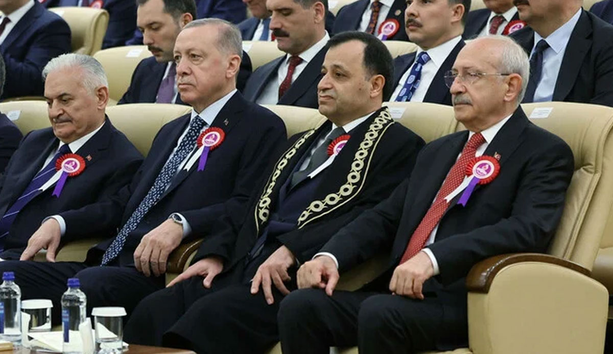 Meydanlardaki gerilim AYM Töreni'ne sıçradı: Cumhurbaşkanı Erdoğan Kılıçdaroğlu ile tokalaşmadı